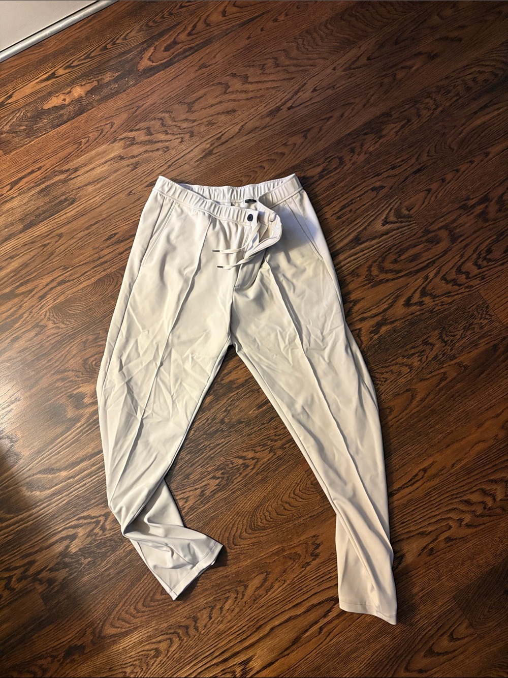Theory Men's Light Gray Drawstring Joggers